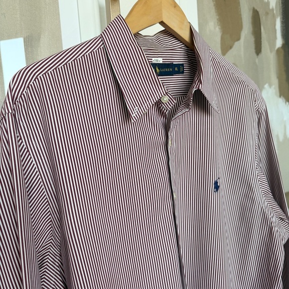 Ralph Lauren Men's XL Red Striped Button-Up Long-Sleeve Shirt Multicolor Casual - Picture 4 of 11